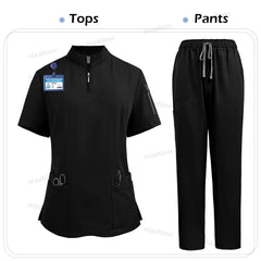 Niaahinn Scrub Surgical Uniforms Medical Clothing for Women Hot Sell Multi-color Veterinary Pet Hospital Dental Clinic Work Wear