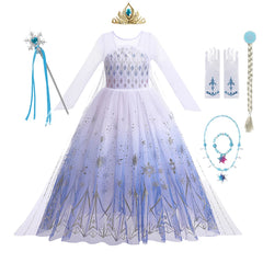 Children Costume Girl Dress Halloween Princess Cosplay Party Rapunzal Anna Elsa Birthday Clothes