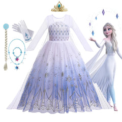 Children Costume Girl Dress Halloween Princess Cosplay Party Rapunzal Anna Elsa Birthday Clothes