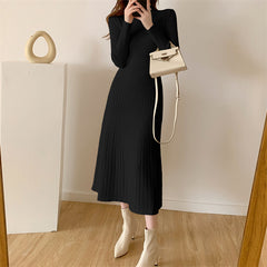 New Autumn Winter Korean Style Long Knit Dress