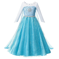 Children Costume Girl Dress Halloween Princess Cosplay Party Rapunzal Anna Elsa Birthday Clothes