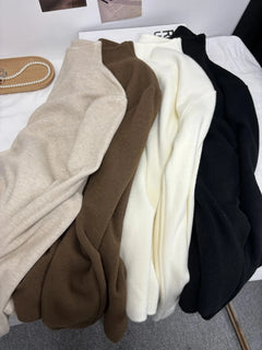 Women's Casual Vintage Knitted Long Sleeve Pullovers 2026 Autumn Winter Fashion Turtleneck Ladies Solid Sweater Woman clothing