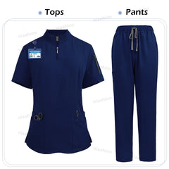 Niaahinn Scrub Surgical Uniforms Medical Clothing for Women Hot Sell Multi-color Veterinary Pet Hospital Dental Clinic Work Wear