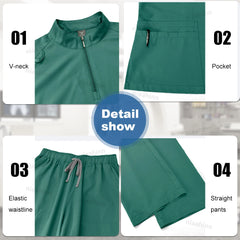 Niaahinn Scrub Surgical Uniforms Medical Clothing for Women Hot Sell Multi-color Veterinary Pet Hospital Dental Clinic Work Wear